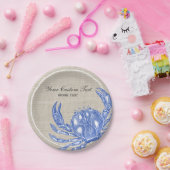 Cooler Vintager blaue Pappteller (Party)