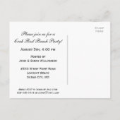 Cooler Vintager Blue Crab Boil Einladungspostkarte (Rückseite)