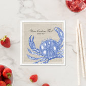 Cooler Vintager Blue Crab Custom Beach Serviette (Beispiel)