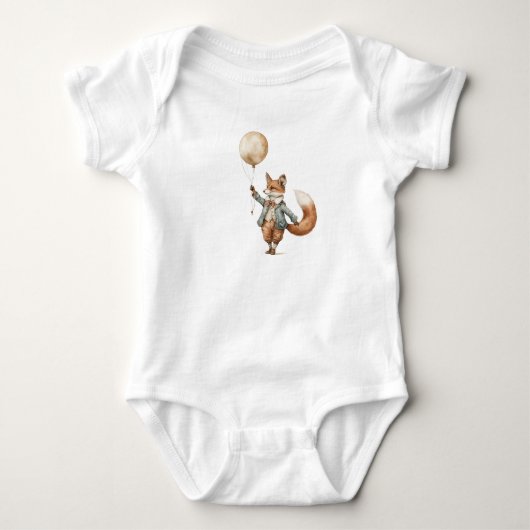 Cooler Vintager Fox Baby Strampler (Vorderseite)