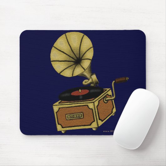 Cooler Vintager Grammophon mousepad Entwurf (Mit Mouse)