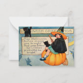 cooler Vintager Halloween-Feiertag Mitteilungskarte (Vorderseite)
