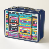 Cooler Vintager Kassettenband-Individuelle Name Metall Brotdose (Rückseite)