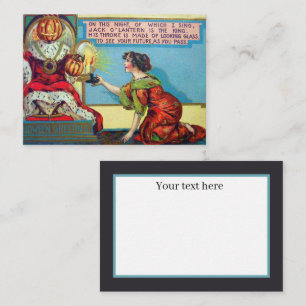 cooler Vintager Kürbiskopf Mitteilungskarte