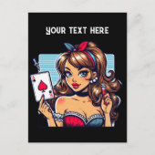 Cooler Vintager Poker Postkarte (Vorderseite)