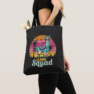 Cooler Vintager Retro Llama Squad Tasche