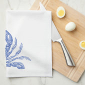 Cooler Vintager Strand von Nautical Blue Crab Geschirrtuch (Viertel Falte)