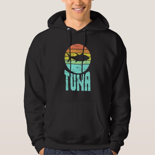 Cooler Vintager Thunfischfang Hoodie (Vorderseite)