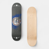 Cooler Virginianflaggenentwurf Skateboard (Vorderseite)