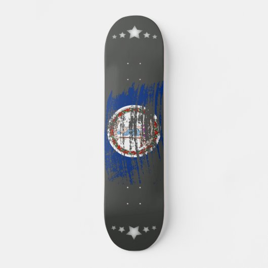 Cooler Virginianflaggenentwurf Skateboard (Vorderseite)