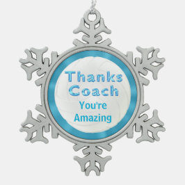 Cooler Volleyball-Coach-Geschenke dank Coach Ornam Schneeflocken Zinn-Ornament