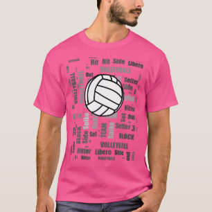 Cooler Volleyball mit Word Cloud Volleyball T-Shirt