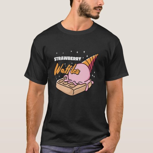 Cooler Waffel-Spruch - Professionelle Erdbeeren-Wa T-Shirt (Vorderseite)