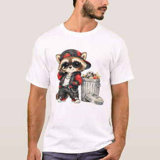 Cooler Waschbär chillen K-Pop T-Shirt