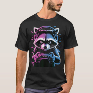 Cooler Waschbär-Gaming-Video T-Shirt