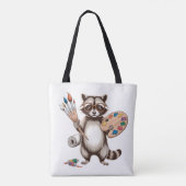 Cooler Waschbär-Maler-Illustration Tasche (Rückseite)