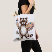 Cooler Waschbär-Maler-Illustration Tasche (Von Nahem)
