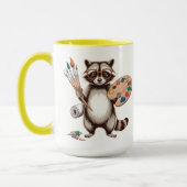 Cooler Waschbär-Maler-Illustration Tasse (Links)