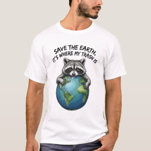 Cooler Waschbärenliebhaber Rette die Erde, da ist  T-Shirt