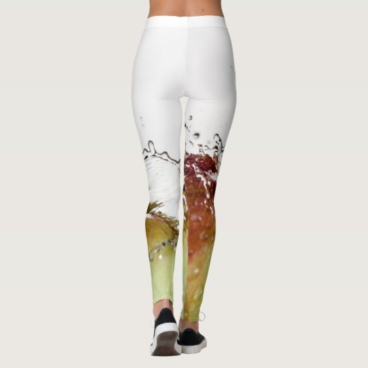 Cooler Wassertropfen auf Apfel Leggings (Rückseite)