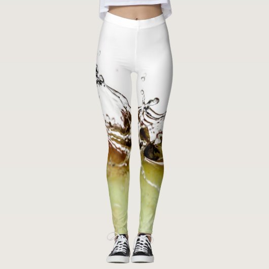 Cooler Wassertropfen auf Apfel Leggings (Vorderseite)