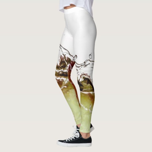 Cooler Wassertropfen auf Apfel Leggings (Links)