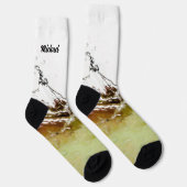 Cooler Wassertropfen auf Apfelfrucht Ihr Name Socken (Rechts)