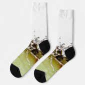 Cooler Wassertropfen auf Apfelfrucht Socken (Linkes Detail)