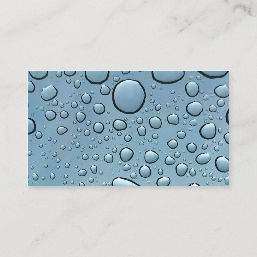 Cooler Wassertropfservice Visitenkarte (Rückseite)
