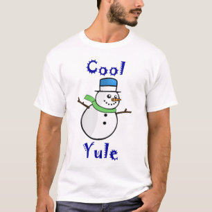 Cooler WeihnachtenSnowman im blauen Spitzenhut T-Shirt