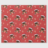 Cooler Weihnachtsbär mit Sonnenbrille Weihnachtsge Geschenkpapier (Flach)