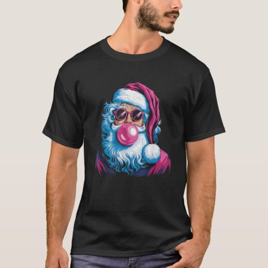 Cooler Weihnachtsblasen Gum Weihnachten T-Shirt (Vorderseite)
