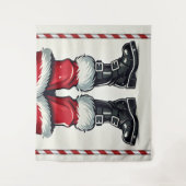 Cooler Weihnachtsfest in Schwarzen Booten Weihnach Wandteppich (Vorderseite)