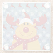 Cooler Weihnachtsglass-Untersetzer Glasuntersetzer (Rückseite)