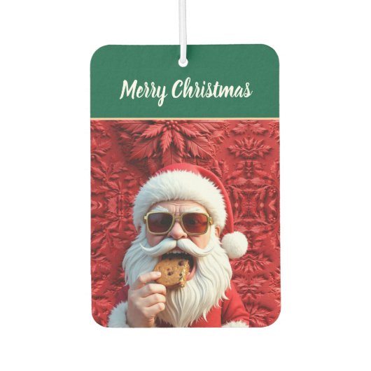 Cooler Weihnachtsmann Autolufterfrischer (Vorderseite)