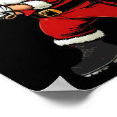 Cooler Weihnachtsmann Baseball Weihnachts-Baseball Poster (Ecke)