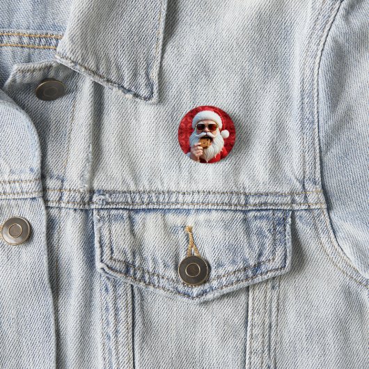 Cooler Weihnachtsmann Button (Beispiel)