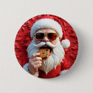 Cooler Weihnachtsmann Button