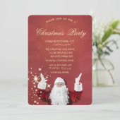 Cooler Weihnachtsmann Einladung (Stehend Vorderseite)
