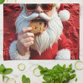 Cooler Weihnachtsmann Geschirrtuch (Gefaltet)