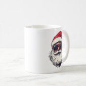 Cooler Weihnachtsmann im Retro-Gesicht Weihnachtsm Kaffeetasse (VorderseiteRechts)