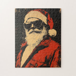 Cooler Weihnachtsmann in Sonnenbrille Puzzle