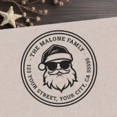 Cooler Weihnachtsmann in Sonnenbrille Weihnachten Gummistempel