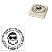 Cooler Weihnachtsmann in Sonnenbrille Weihnachten  Gummistempel (Stempel)
