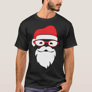 Cooler Weihnachtsmann in Vintager Brille T-Shirt