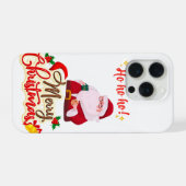 Cooler Weihnachtsmann iPhone Hülle (Rückseite (Horizontal))