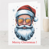 Cooler Weihnachtsmann Karte (Vorderseite)