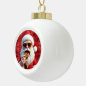 Cooler Weihnachtsmann Keramik Kugel-Ornament (Rechts)