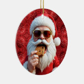 Cooler Weihnachtsmann Keramik Ornament (Rechts)
