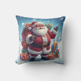 Cooler Weihnachtsmann-Kissen – Festlicher Charme f Kissen